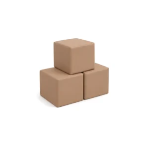 Beige 30 cm soft play cube
