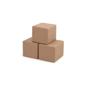Beige 30 cm soft play cube – view 2