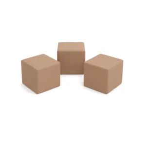 Beige 30 cm soft play cube – view 5