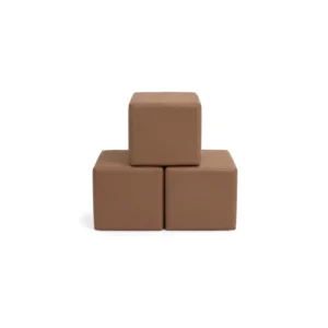 Brown 30 cm soft play cube – view 3
