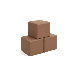 Brown 30 cm soft play cube