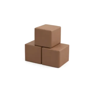 Brown 30 cm soft play cube – view 2
