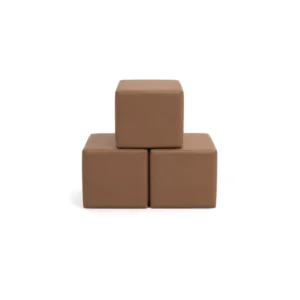 Brown 30 cm soft play cube – view 4