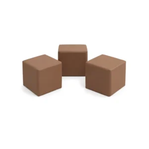 Brown 30 cm soft play cube – view 5