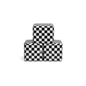 Black & White Checker 30 cm soft play cube – view 3