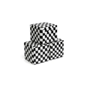 Black & White Checker 30 cm soft play cube