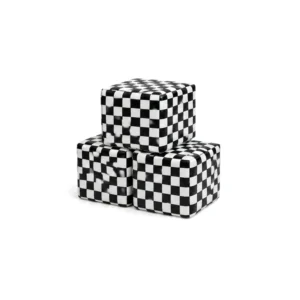 Black & White Checker 30 cm soft play cube – view 2