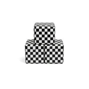 Black & White Checker 30 cm soft play cube – view 4