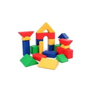 Rainbow soft play building block set