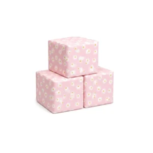 Pink Daisy 30 cm soft play cube