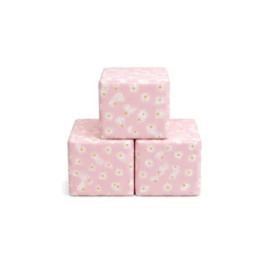 Pink Daisy 30 cm soft play cube – view 4
