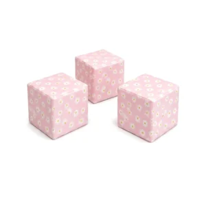 Pink Daisy 30 cm soft play cube – view 5