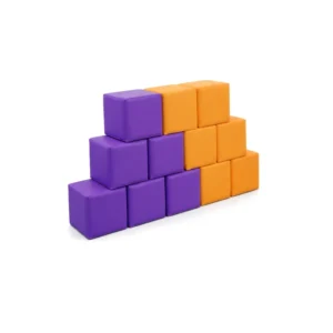 Purple and orange soft play stair block set