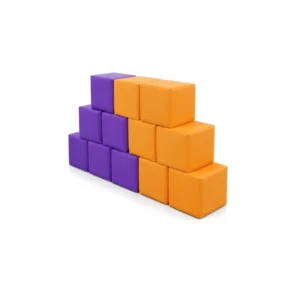 Purple and orange soft play stair block set – view 5