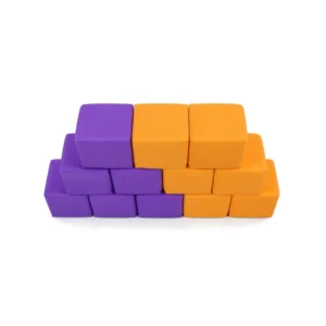 Purple and orange soft play stair block set – view 6
