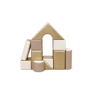 Gold and cream soft play building block set – view 3