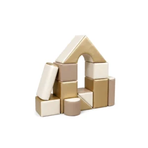 Gold and cream soft play building block set – view 2