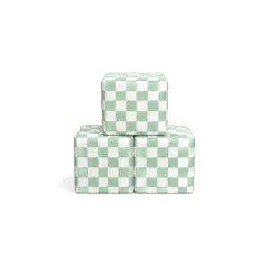 Mint Checker 30 cm soft play cube – view 3