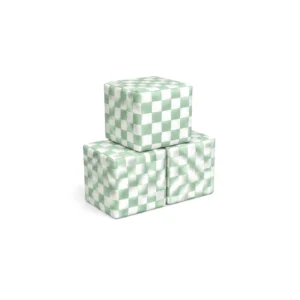 Mint Checker 30 cm soft play cube