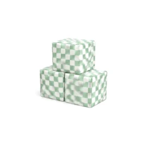 Mint Checker 30 cm soft play cube – view 2