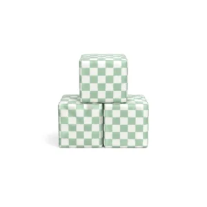 Mint Checker 30 cm soft play cube – view 4