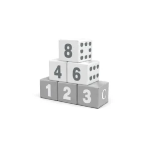 Grey & White soft play dice & number block – view 6