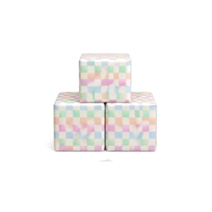 Pastel Checker 30 cm soft play cube – view 3