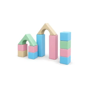 Pastel soft play building block set