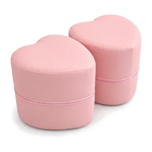 Pink heart soft play stool