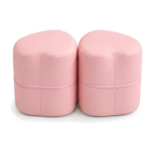 Pink heart soft play stool – view 5