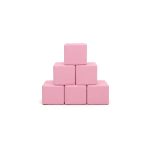 Pink soft play stacking block – view 6