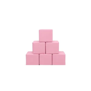 Pink soft play stacking block – view 3
