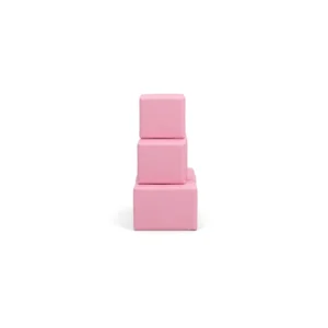 Pink soft play stacking block – view 4