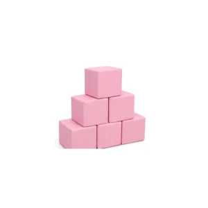 Pink soft play stacking block – view 2