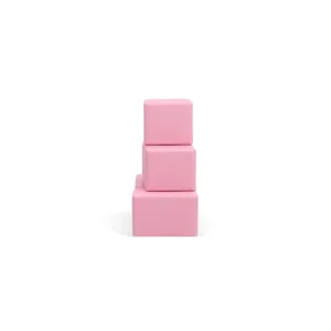 Pink soft play stacking block – view 5