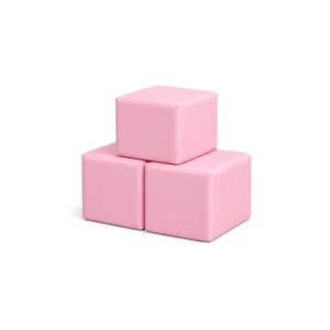 Pink 30 cm soft play cube – view 2