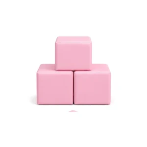 Pink 30 cm soft play cube – view 4