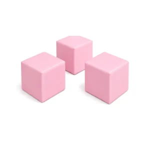 Pink 30 cm soft play cube – view 5