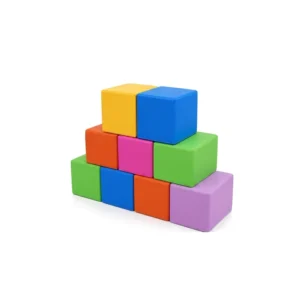 Rainbow soft play stacking block