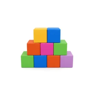 Rainbow soft play stacking block – view 2