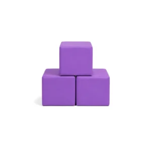 Purple 30 cm soft play cube – view 3