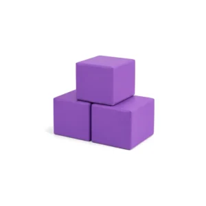 Purple 30 cm soft play cube – view 2