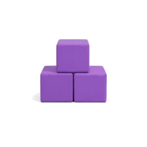 Purple 30 cm soft play cube – view 4