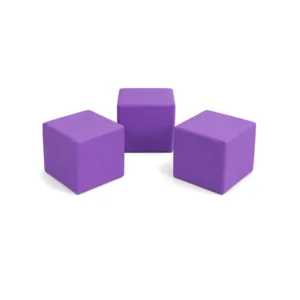 Purple 30 cm soft play cube – view 5