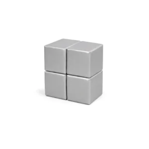 Silver 30 cm soft play cube – view 2