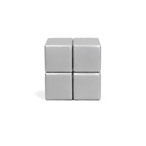 Silver 30 cm soft play cube – view 4