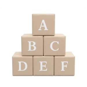 Beige soft play alphabet block – view 3