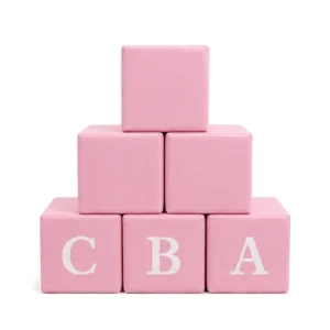 Pink soft play alphabet block – view 3