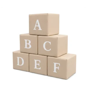Beige soft play alphabet block – view 2