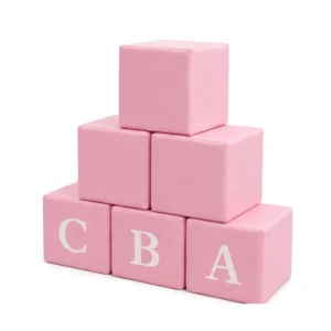 Pink soft play alphabet block – view 2